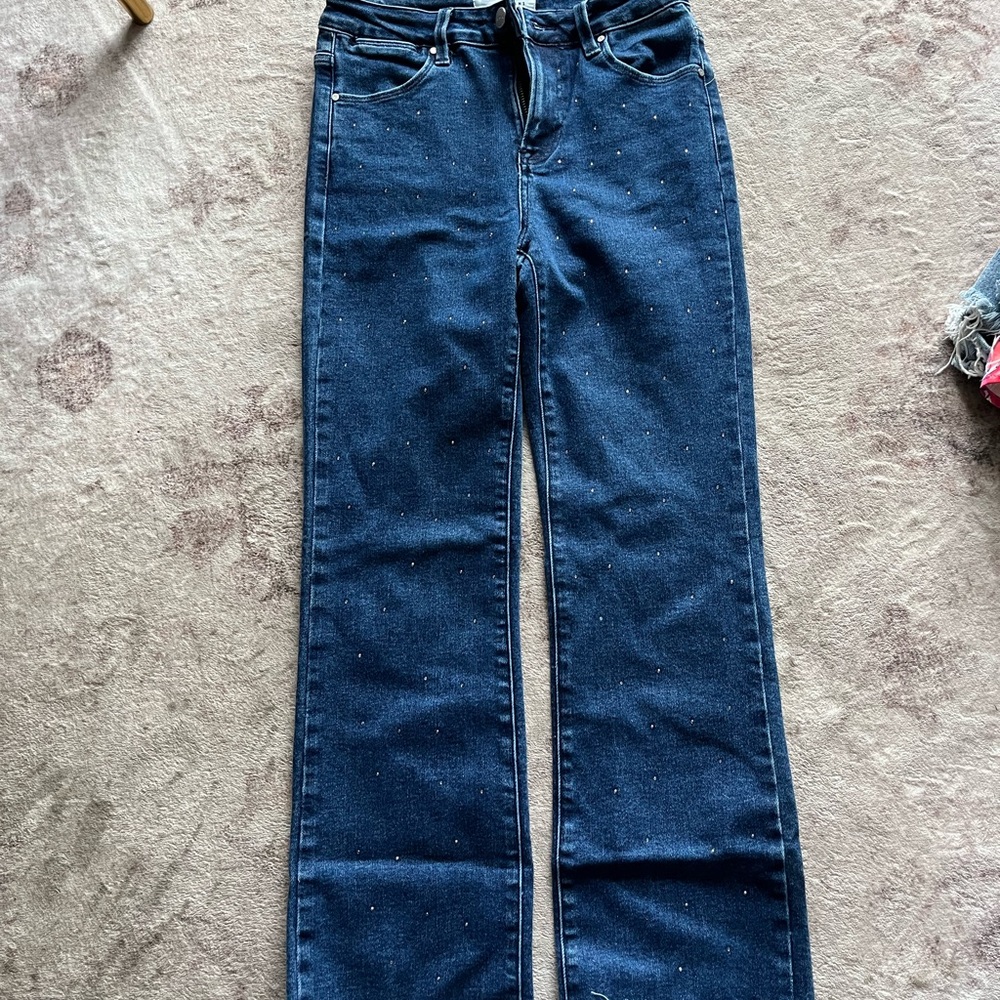 Risen- Elegant Dark Blue Flare Jeans